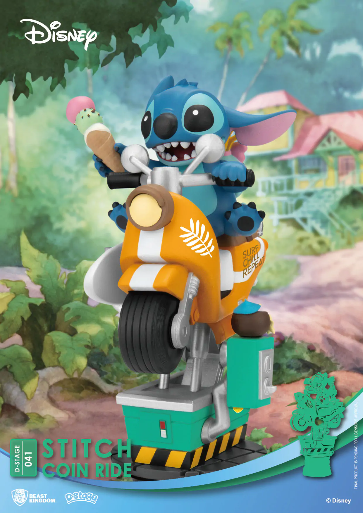 Disney D-Stage Diorama PVC Stitch Coin Ride 16 cm poza produsului
