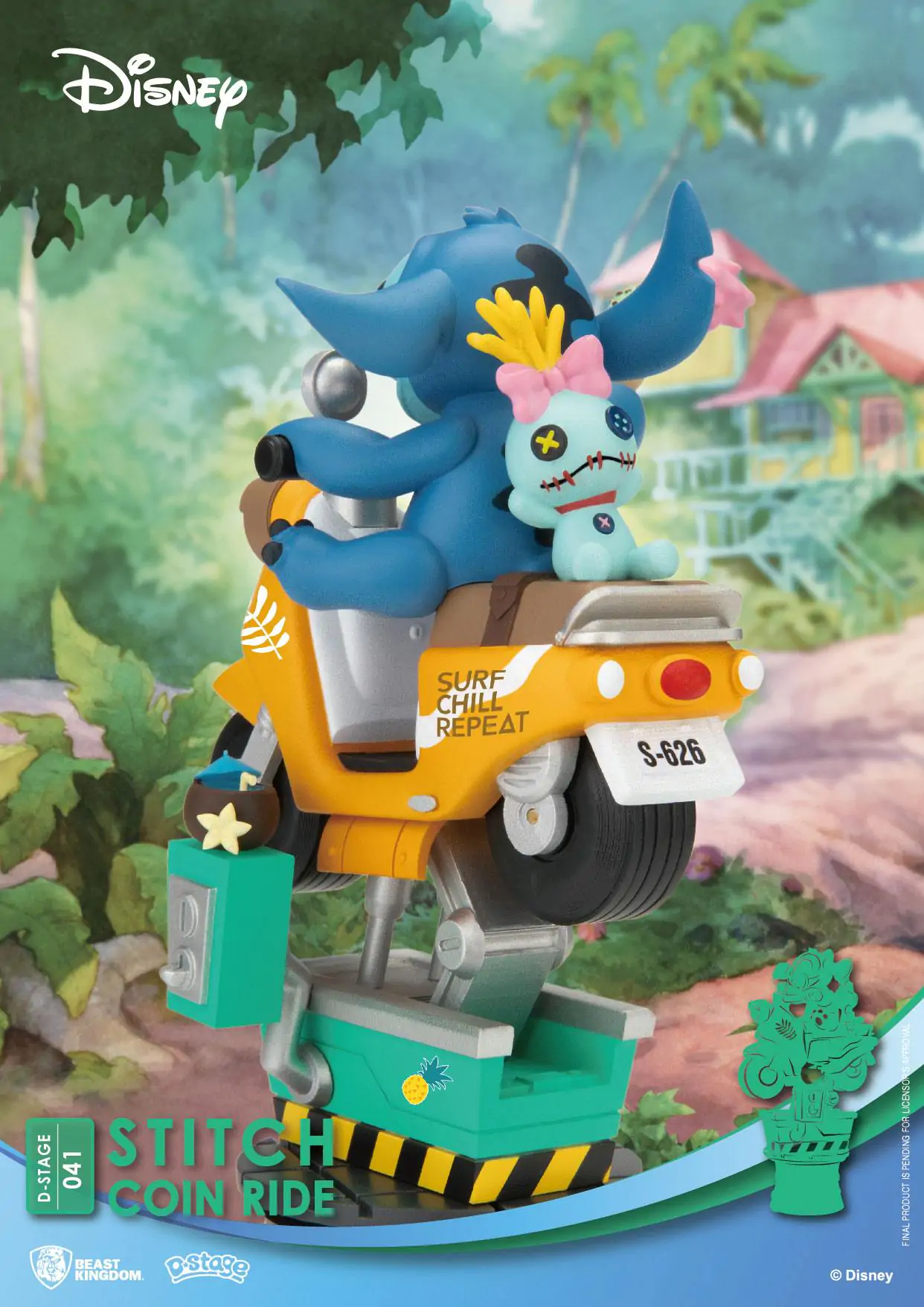 Disney D-Stage Diorama PVC Stitch Coin Ride 16 cm poza produsului