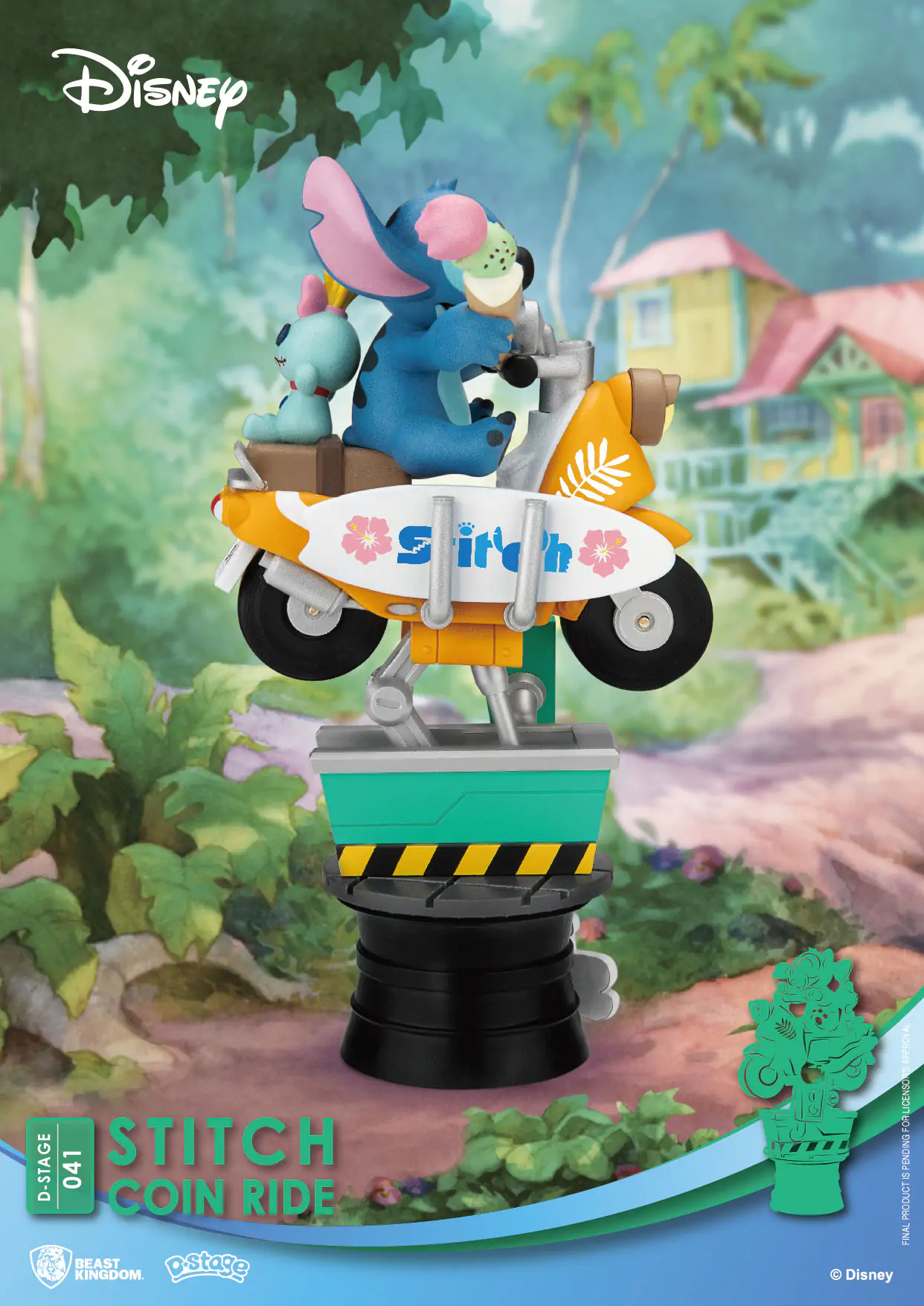 Disney D-Stage Diorama PVC Stitch Coin Ride 16 cm poza produsului
