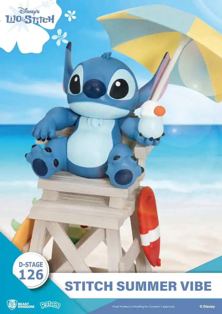 Disney D-Stage diorama PVC Stitch Summer Vibe 16 cm poza produsului