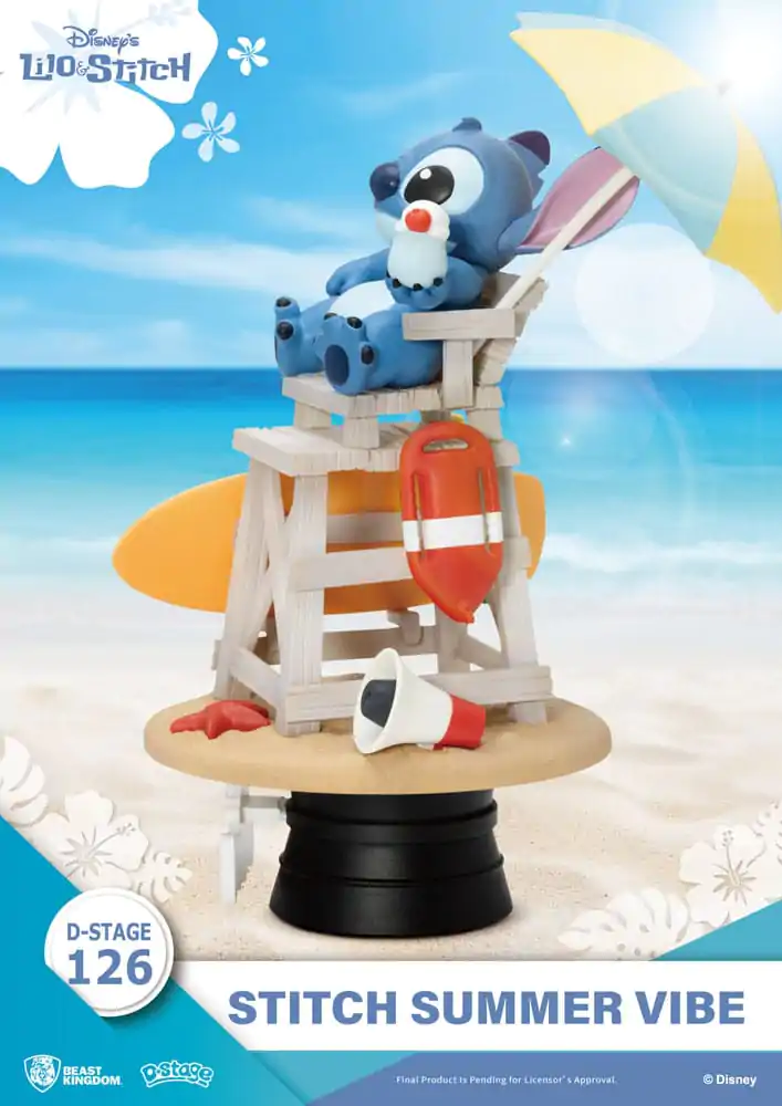 Disney D-Stage diorama PVC Stitch Summer Vibe 16 cm poza produsului