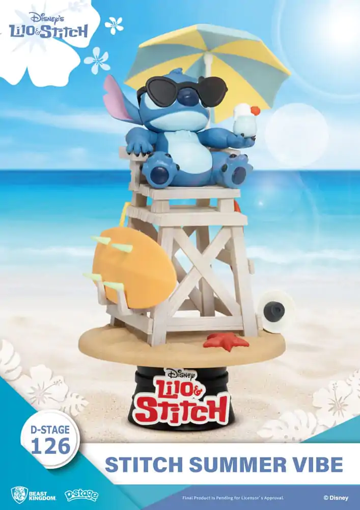 Disney D-Stage diorama PVC Stitch Summer Vibe 16 cm poza produsului