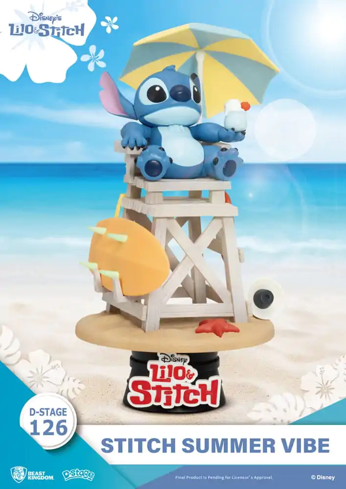 Disney D-Stage diorama PVC Stitch Summer Vibe 16 cm poza produsului