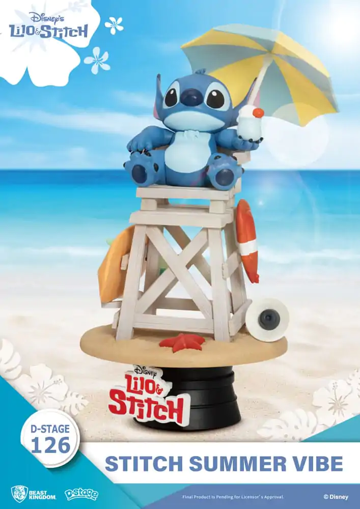 Disney D-Stage diorama PVC Stitch Summer Vibe 16 cm poza produsului