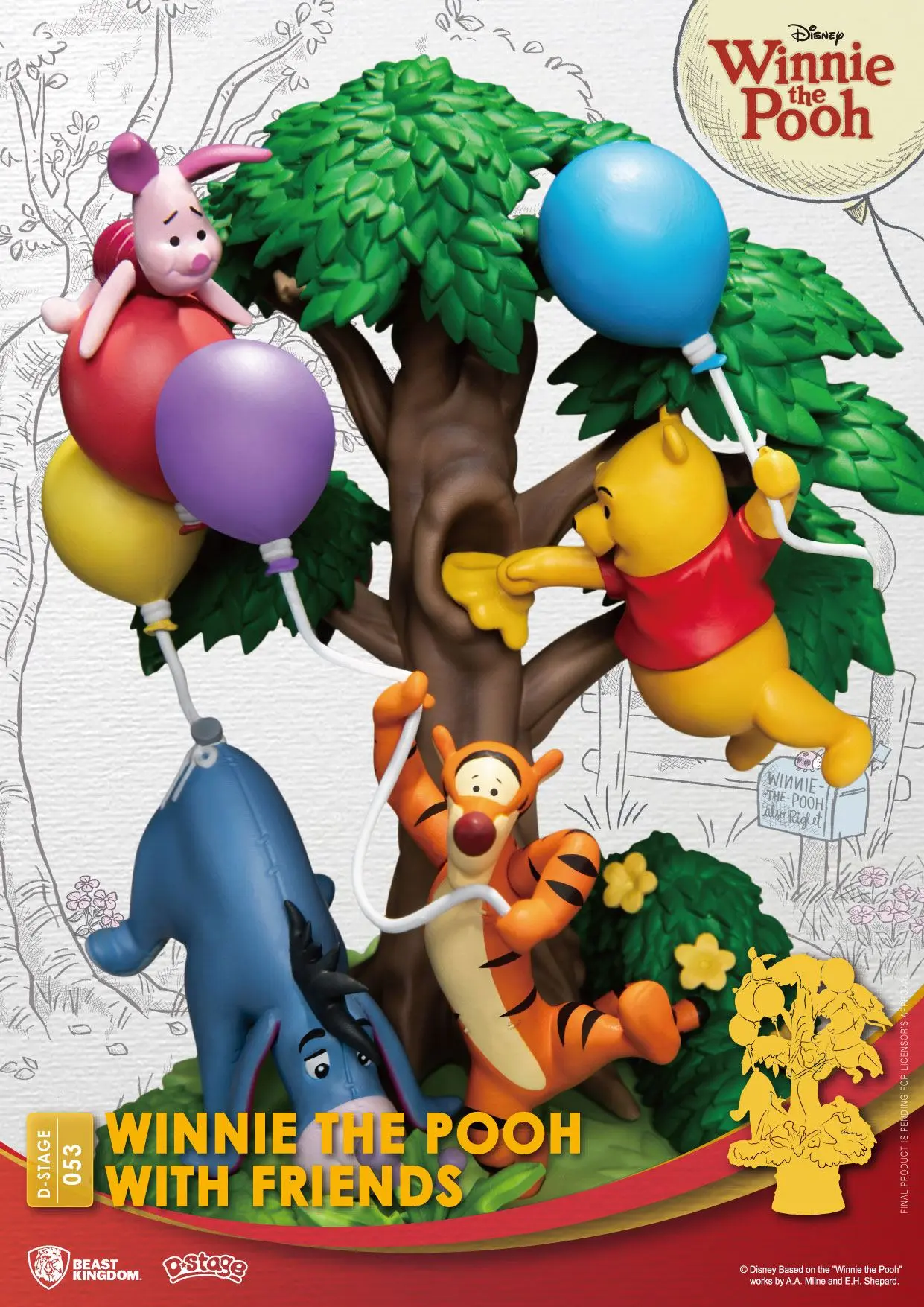 Dioramă PVC Disney D-Stage Winnie The Pooh cu prietenii 16 cm poza produsului