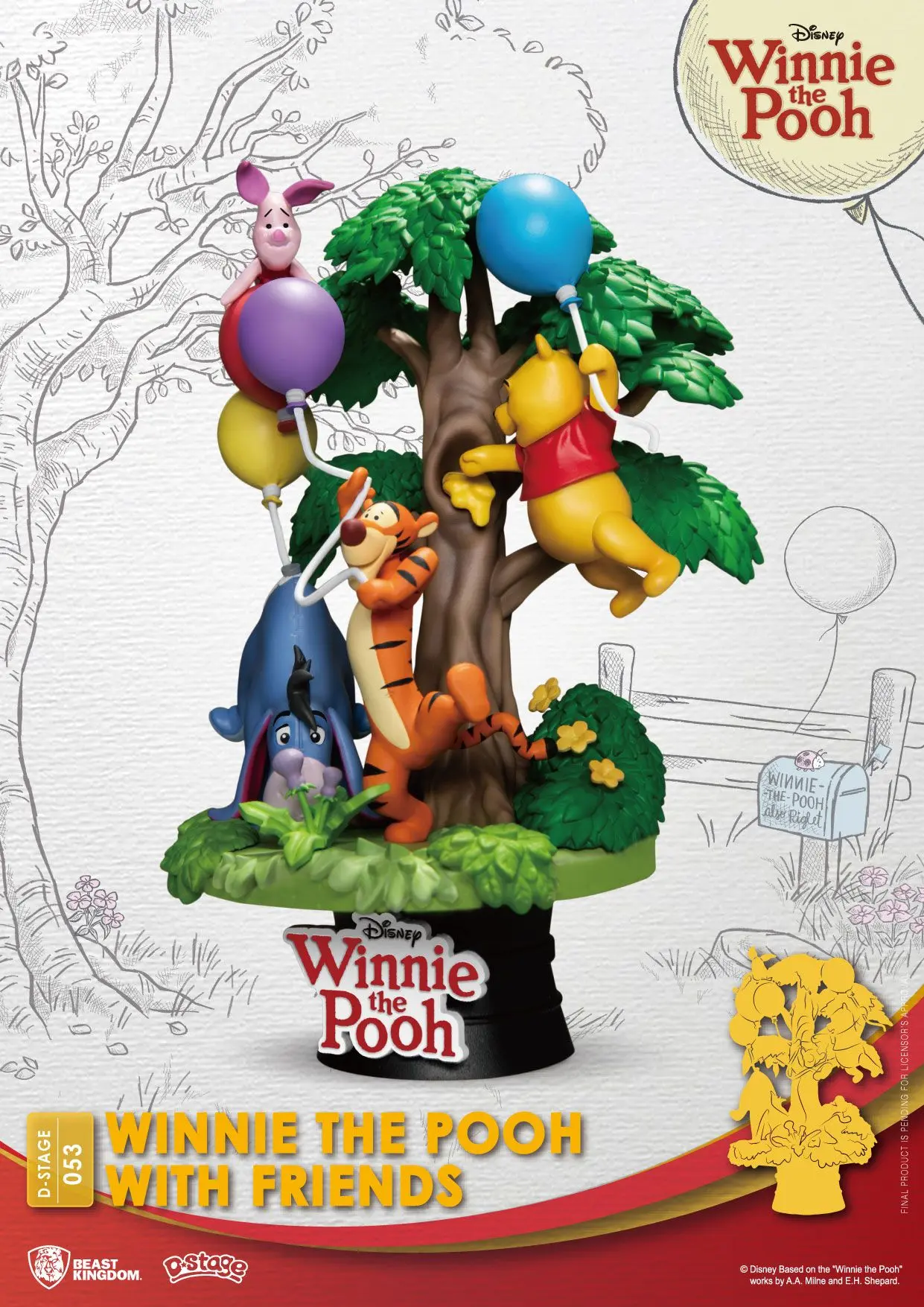 Dioramă PVC Disney D-Stage Winnie The Pooh cu prietenii 16 cm poza produsului