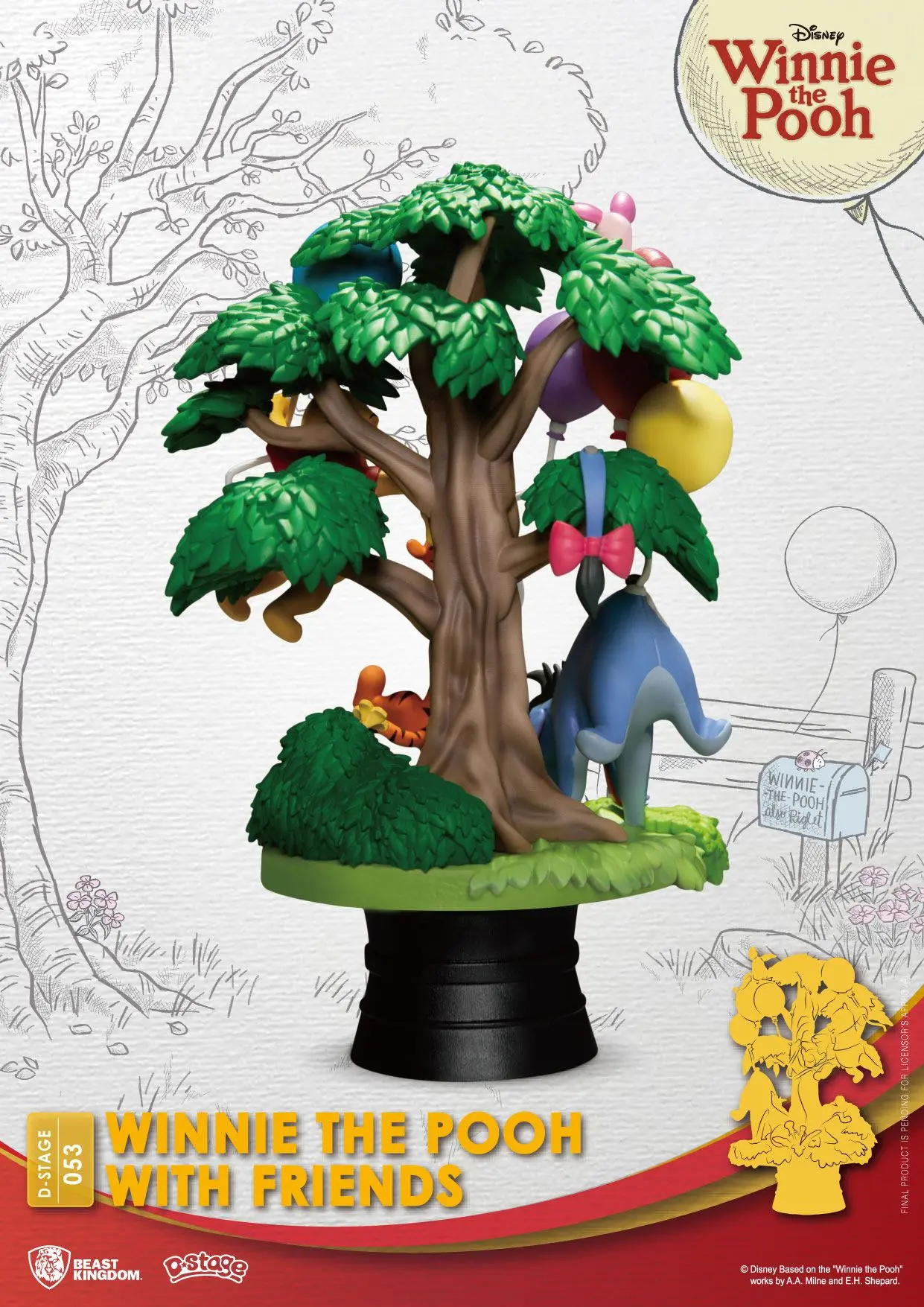Dioramă PVC Disney D-Stage Winnie The Pooh cu prietenii 16 cm poza produsului