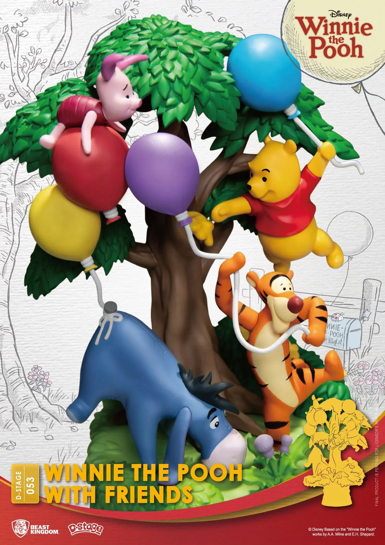 Dioramă PVC Disney D-Stage Winnie The Pooh cu prietenii 16 cm poza produsului