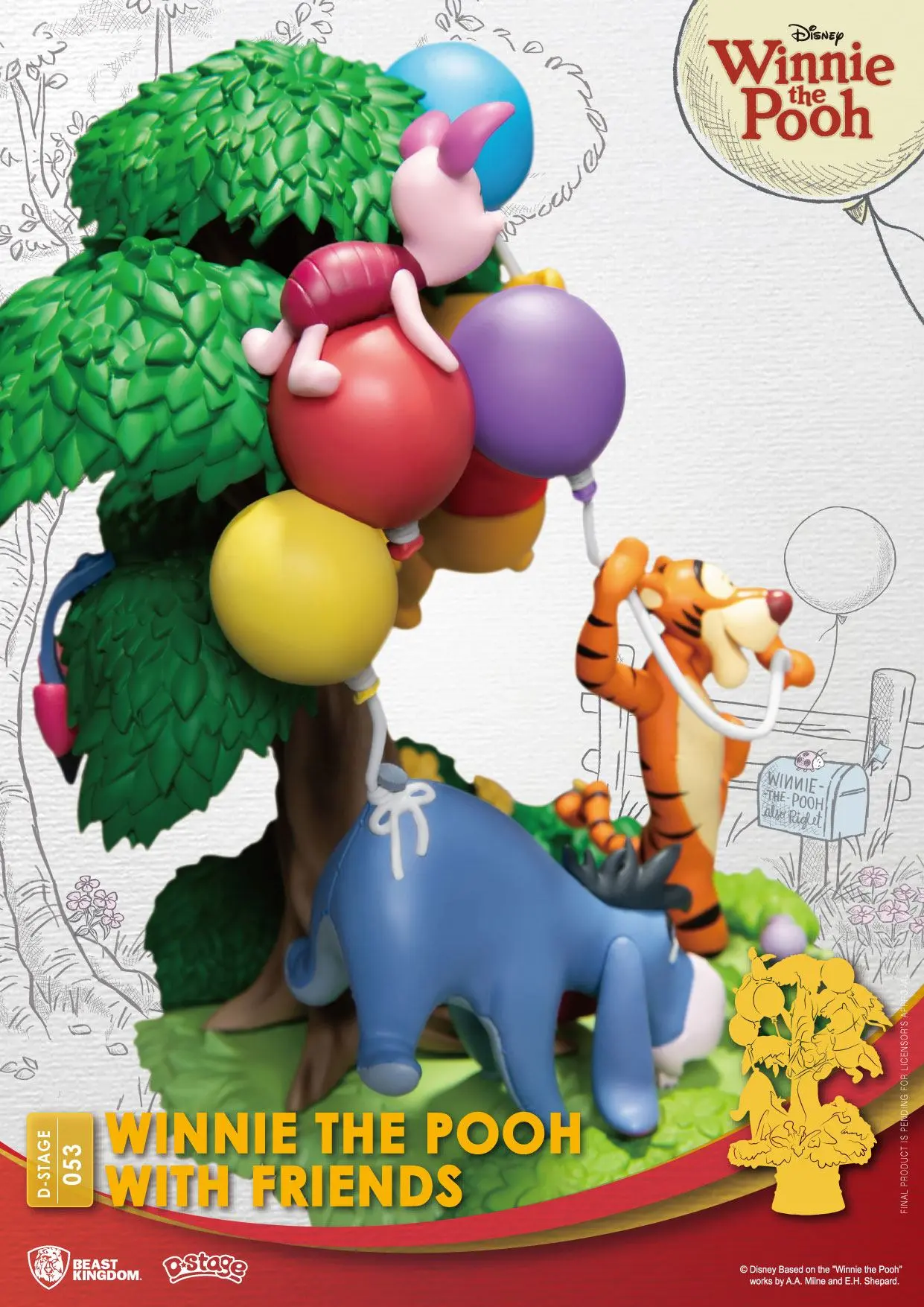 Dioramă PVC Disney D-Stage Winnie The Pooh cu prietenii 16 cm poza produsului
