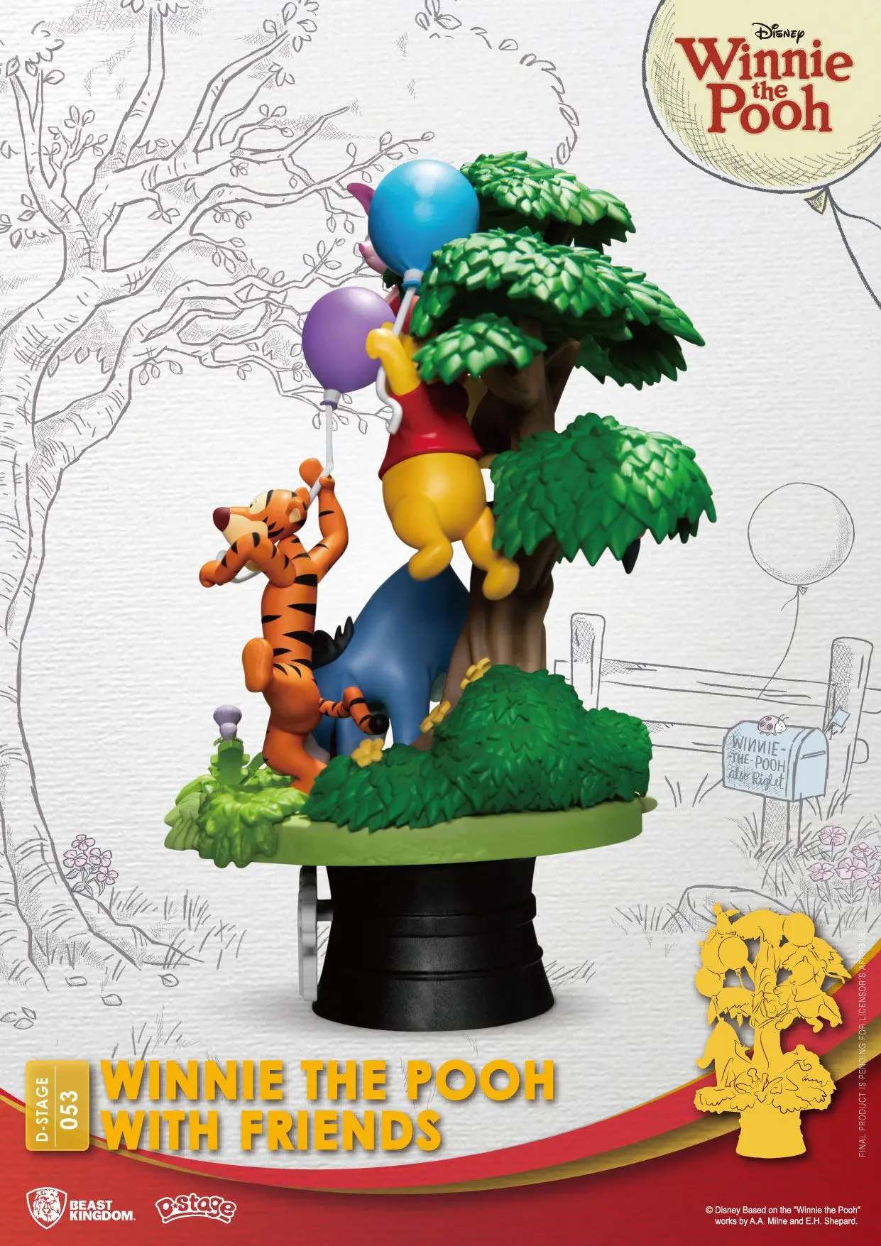 Dioramă PVC Disney D-Stage Winnie The Pooh cu prietenii 16 cm poza produsului
