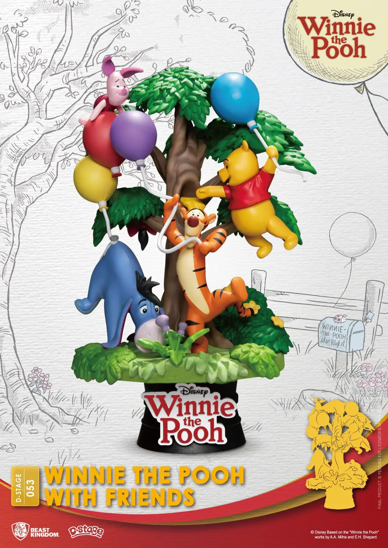 Dioramă PVC Disney D-Stage Winnie The Pooh cu prietenii 16 cm poza produsului
