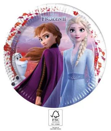 Disney Frozen II Farfurii de hârtie 8 bucăți 23 cm FSC poza produsului