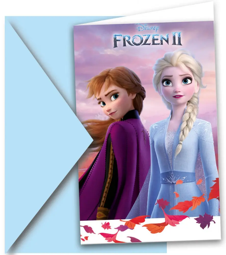 Disney Frozen II, Frozen Party Invitation 6 buc poza produsului