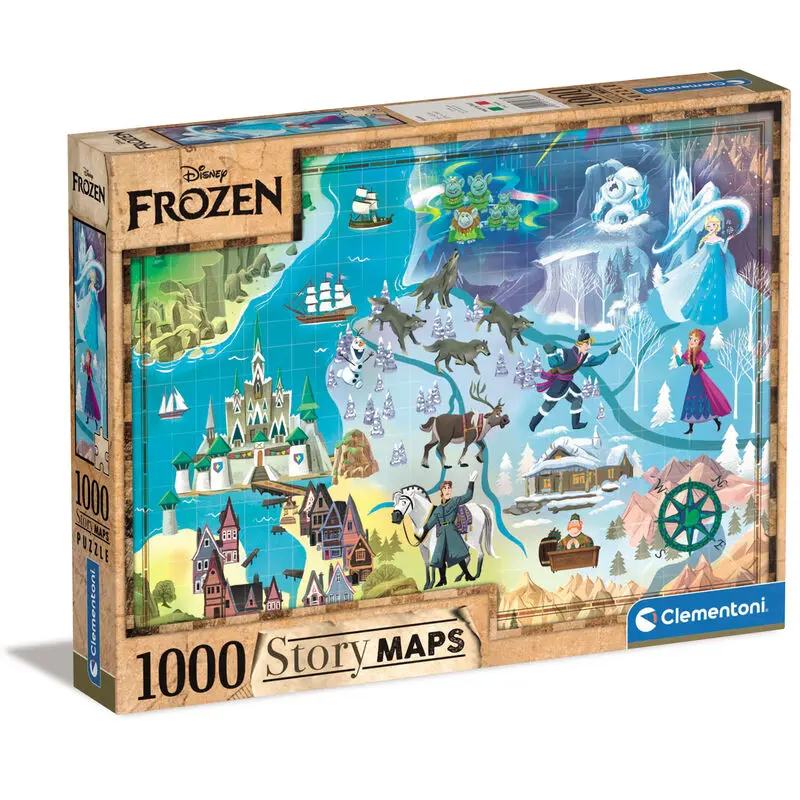 Disney Story Maps Puzzle tip Jigsaw Frozen (1000 piese) poza produsului