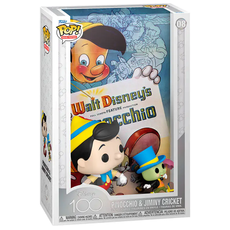Disney POP! Poster film & figurină Pinocchio 9 cm poza produsului