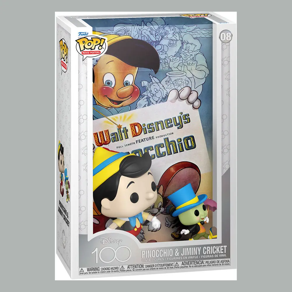 Disney POP! Poster film & figurină Pinocchio 9 cm poza produsului