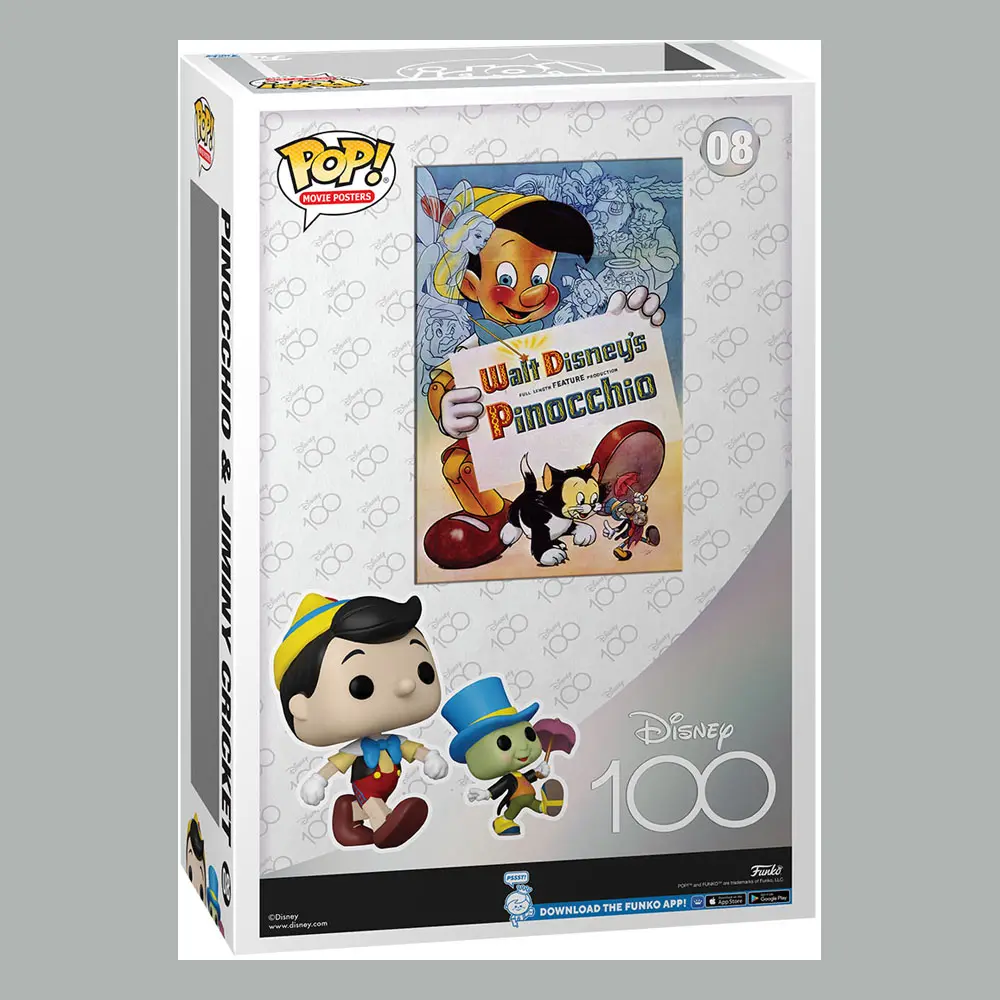 Disney POP! Poster film & figurină Pinocchio 9 cm poza produsului