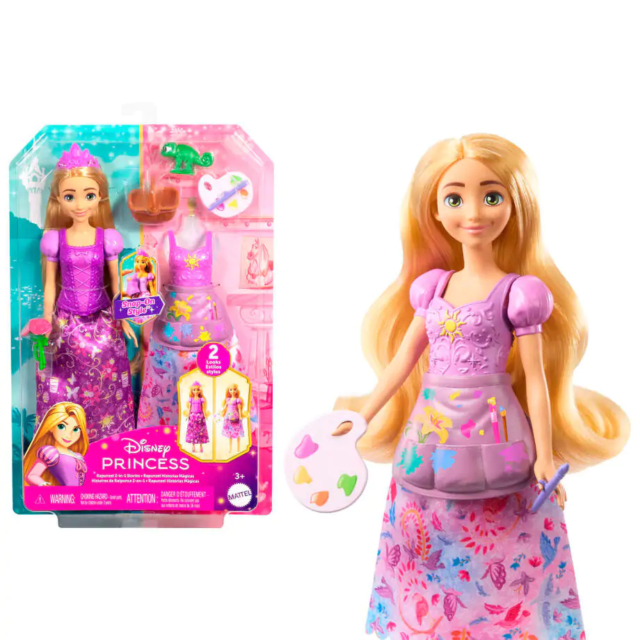 Disney Princess Rapunzel 2 în 1 Păpușă cu povești poza produsului