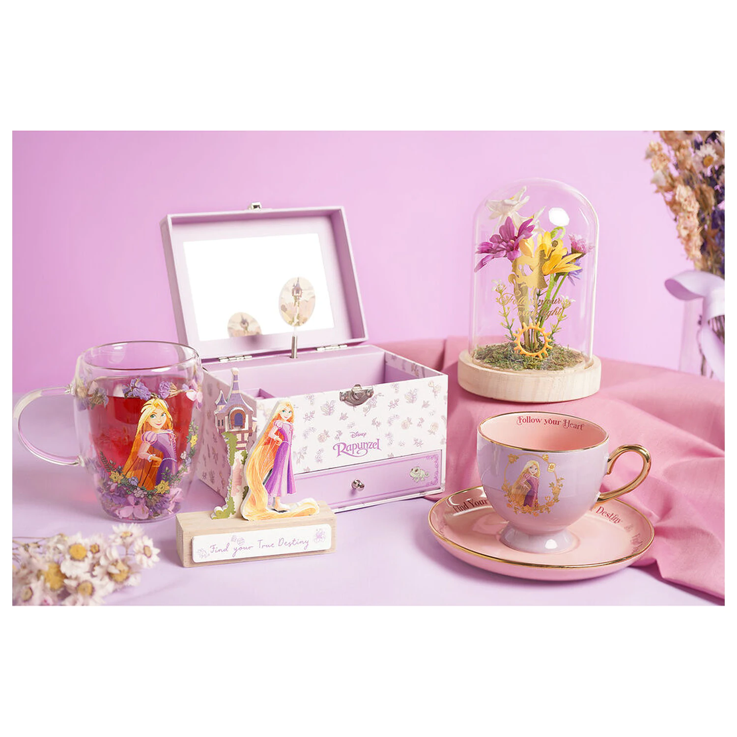 Disney Princess Rapunzel pahar cu flori uscate 300 ml poza produsului