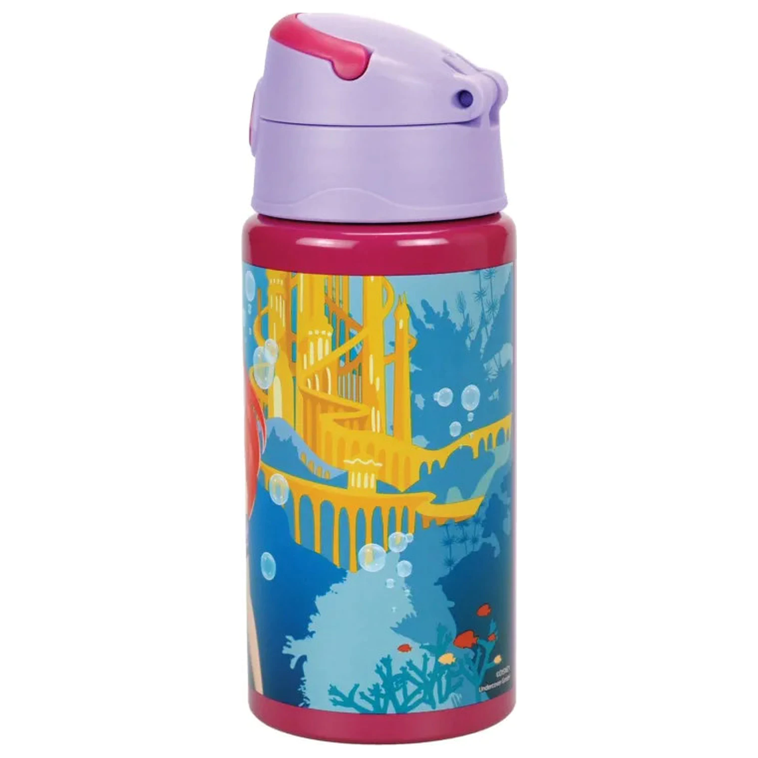 Disney Princess Ariel Fairytale Sticla de apa din aluminiu cu pai si carlig 500 ml poza produsului