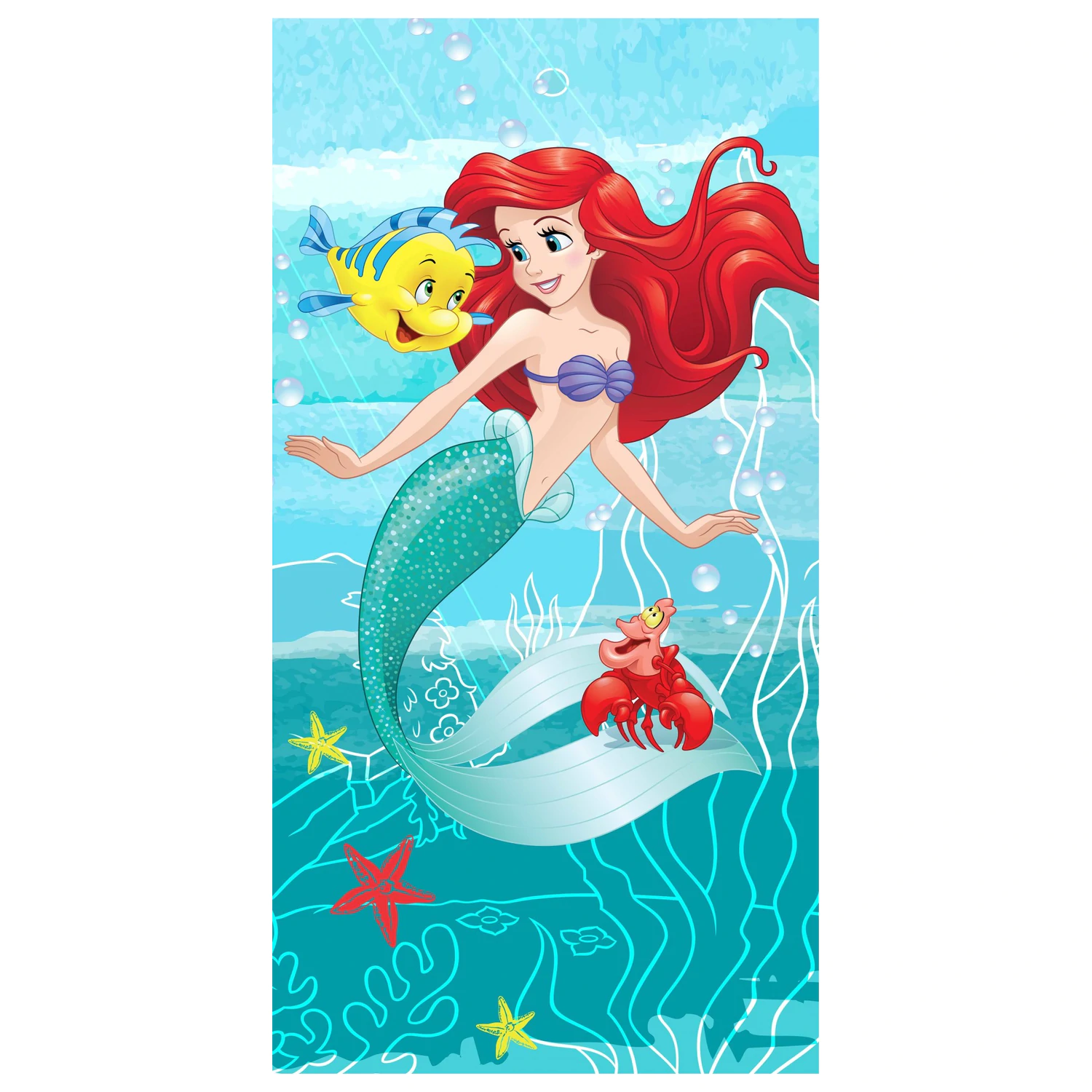 Disney Princess, prosop Ariel and Friends 70x140cm poza produsului