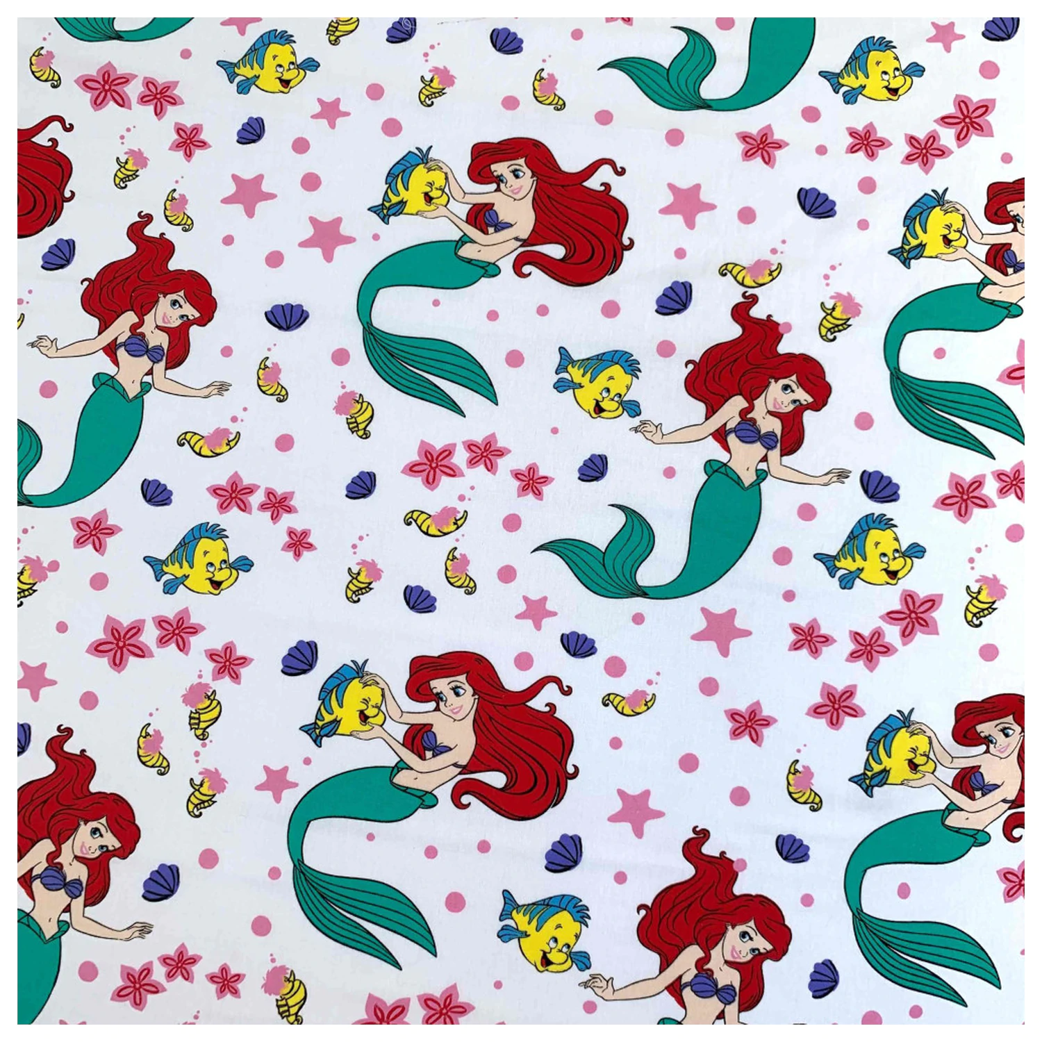 Disney Princess Ariel cearșaf de pat cu elastic 90x200 cm poza produsului
