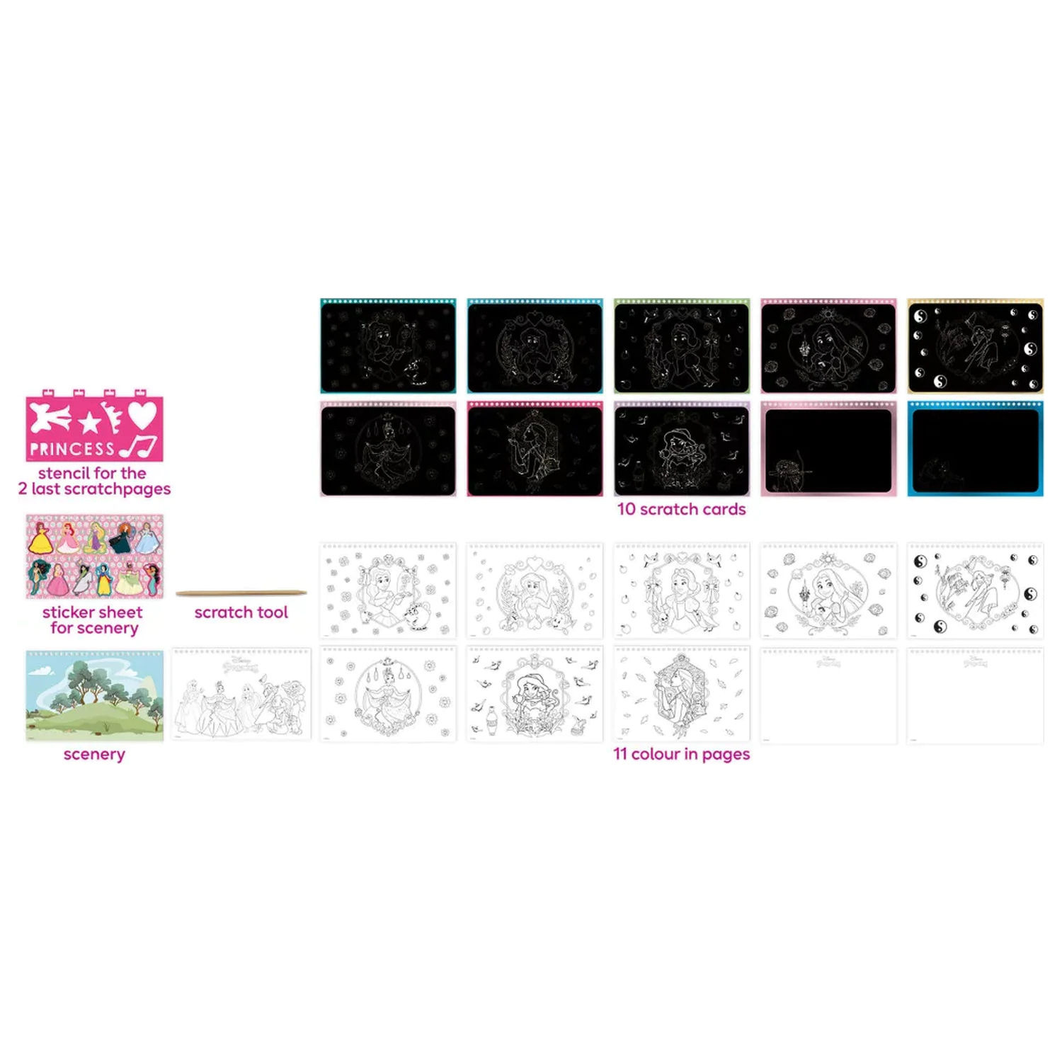 Disney Princess Beauty Scratch Art Kit și Set de Activitate poza produsului
