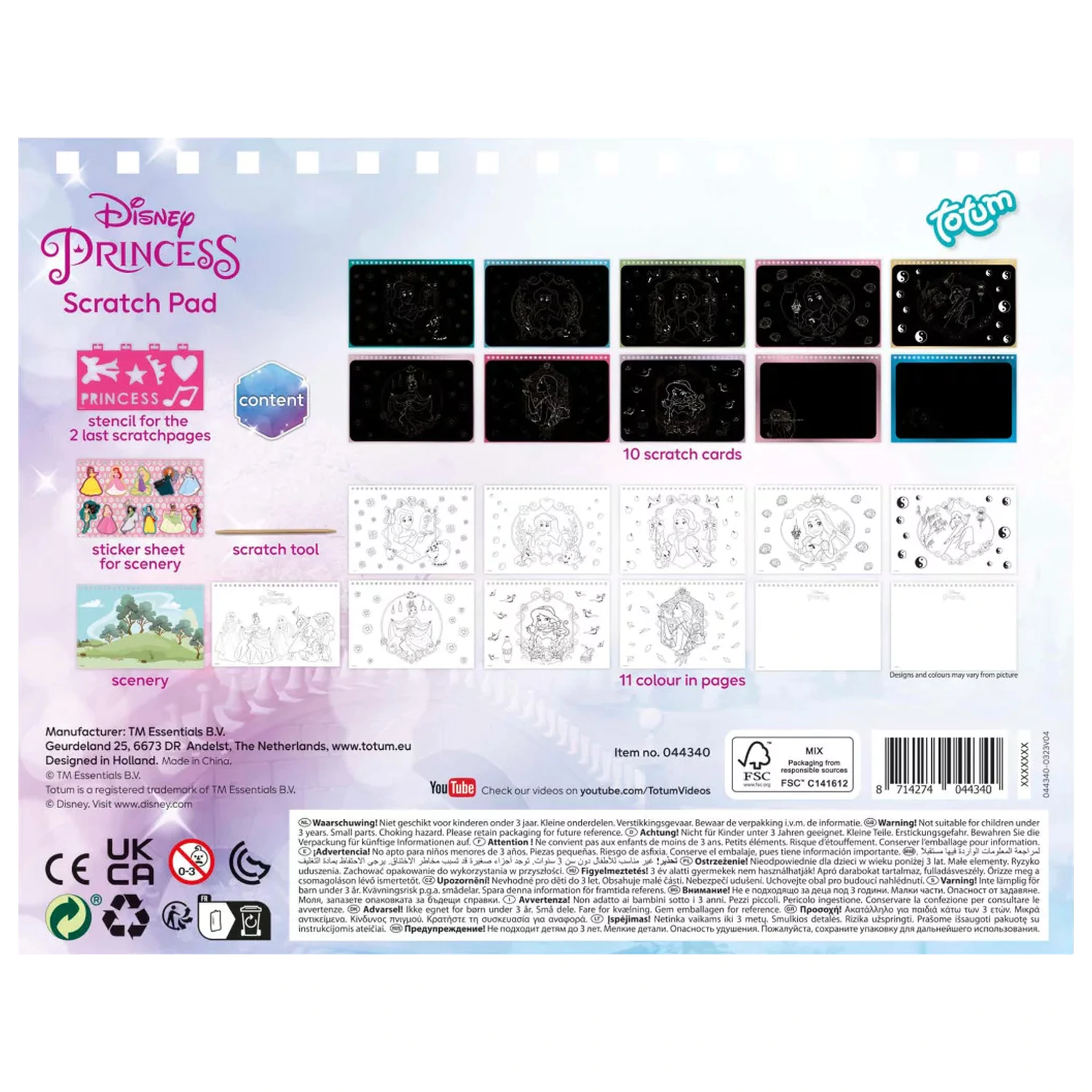 Disney Princess Beauty Scratch Art Kit și Set de Activitate poza produsului