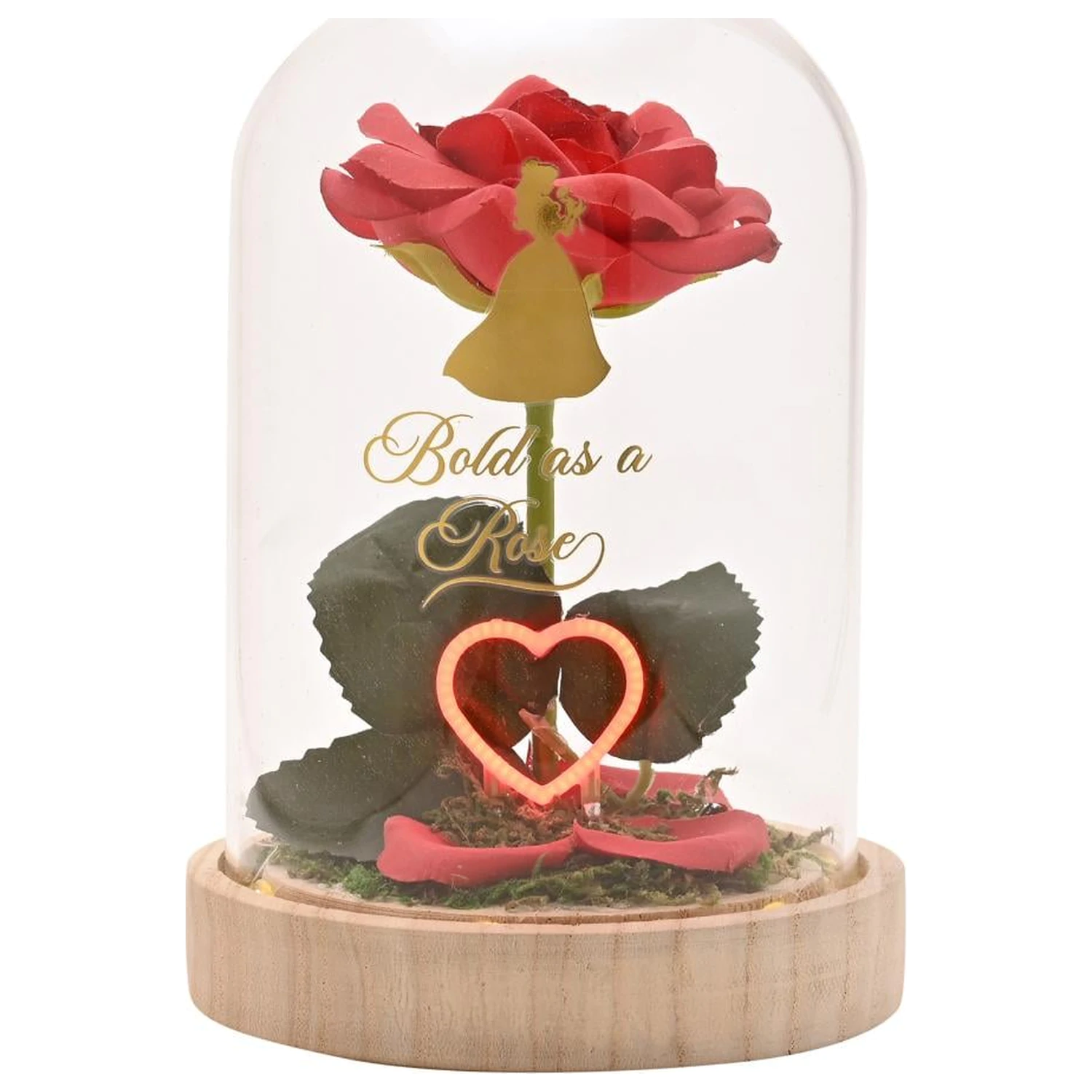 Disney Princess Belle Floral Cloche with a Neon Light poza produsului