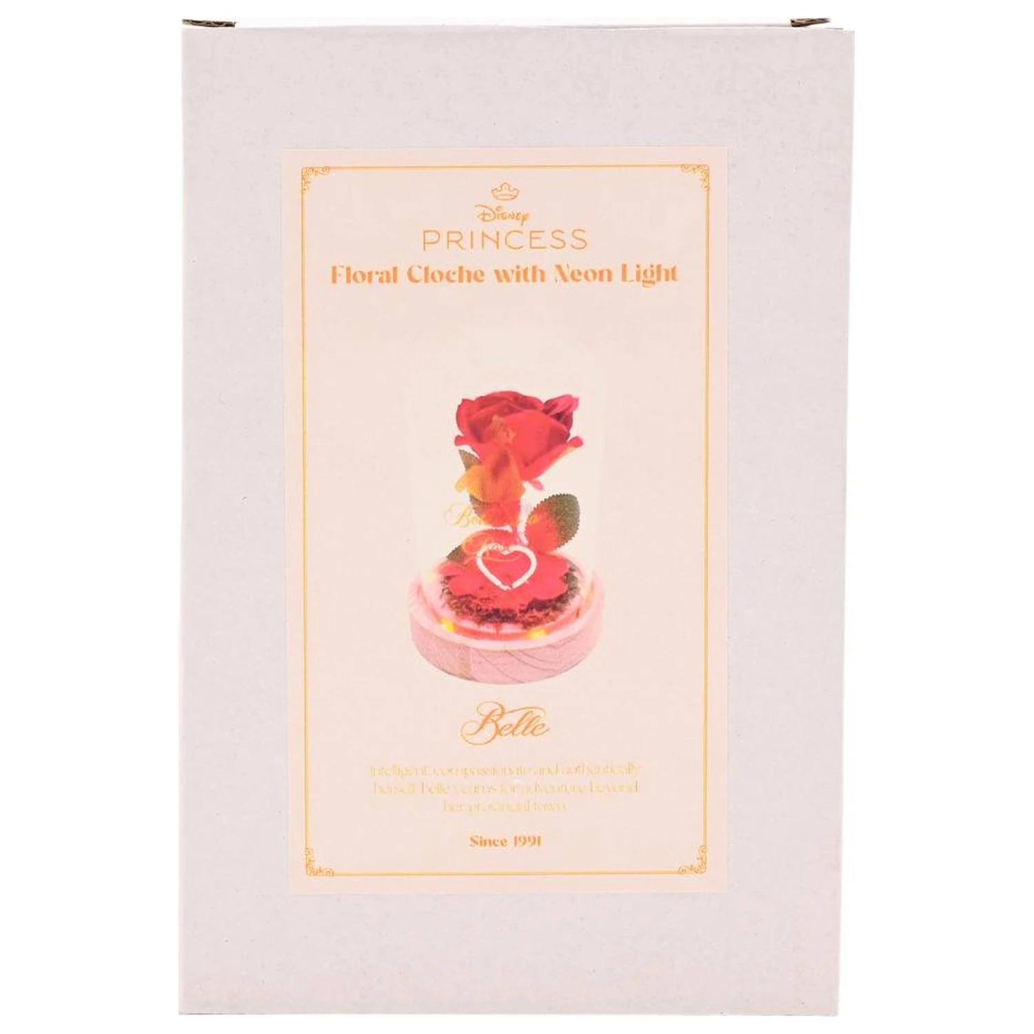 Disney Princess Belle Floral Cloche with a Neon Light poza produsului