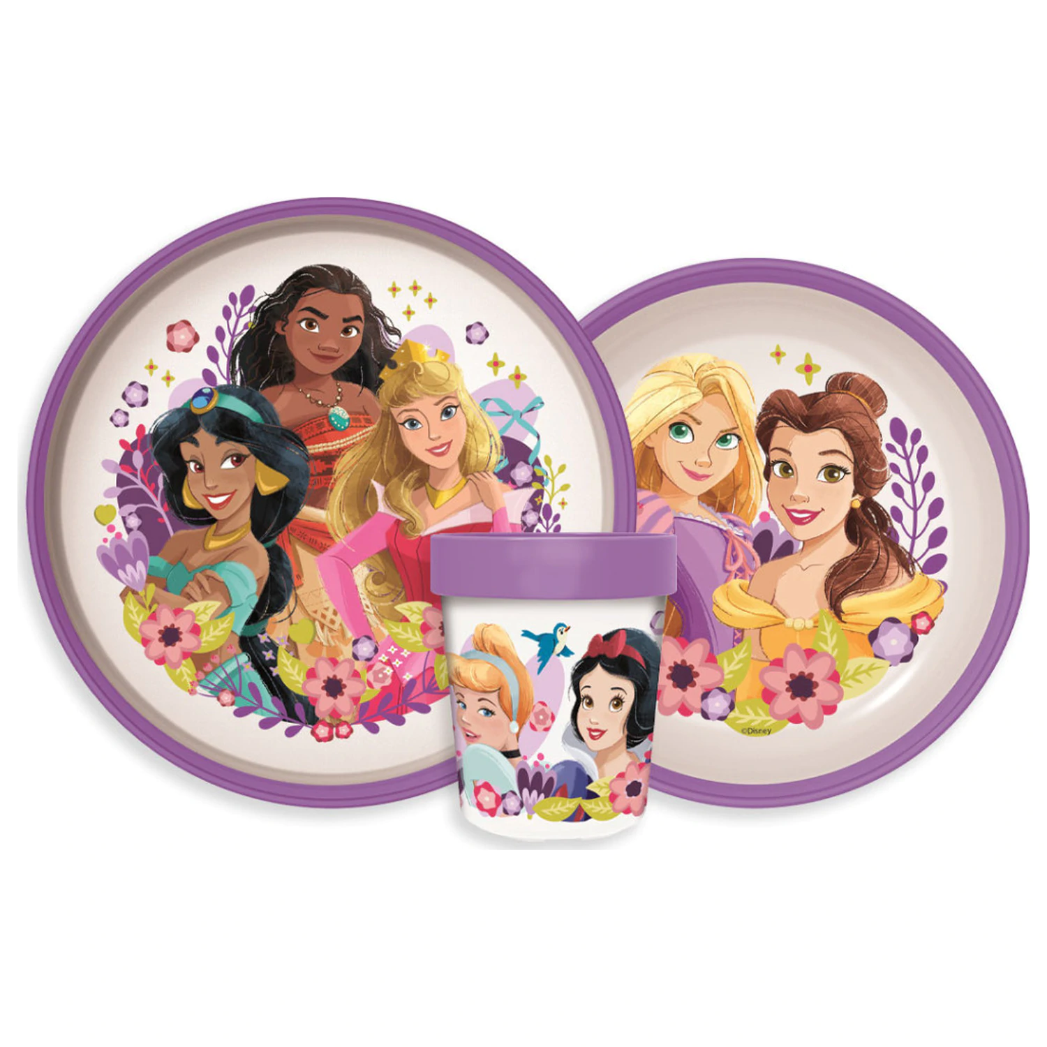 Set vesela antiderapant Disney Princess Courageous Heart, din micro plastic poza produsului
