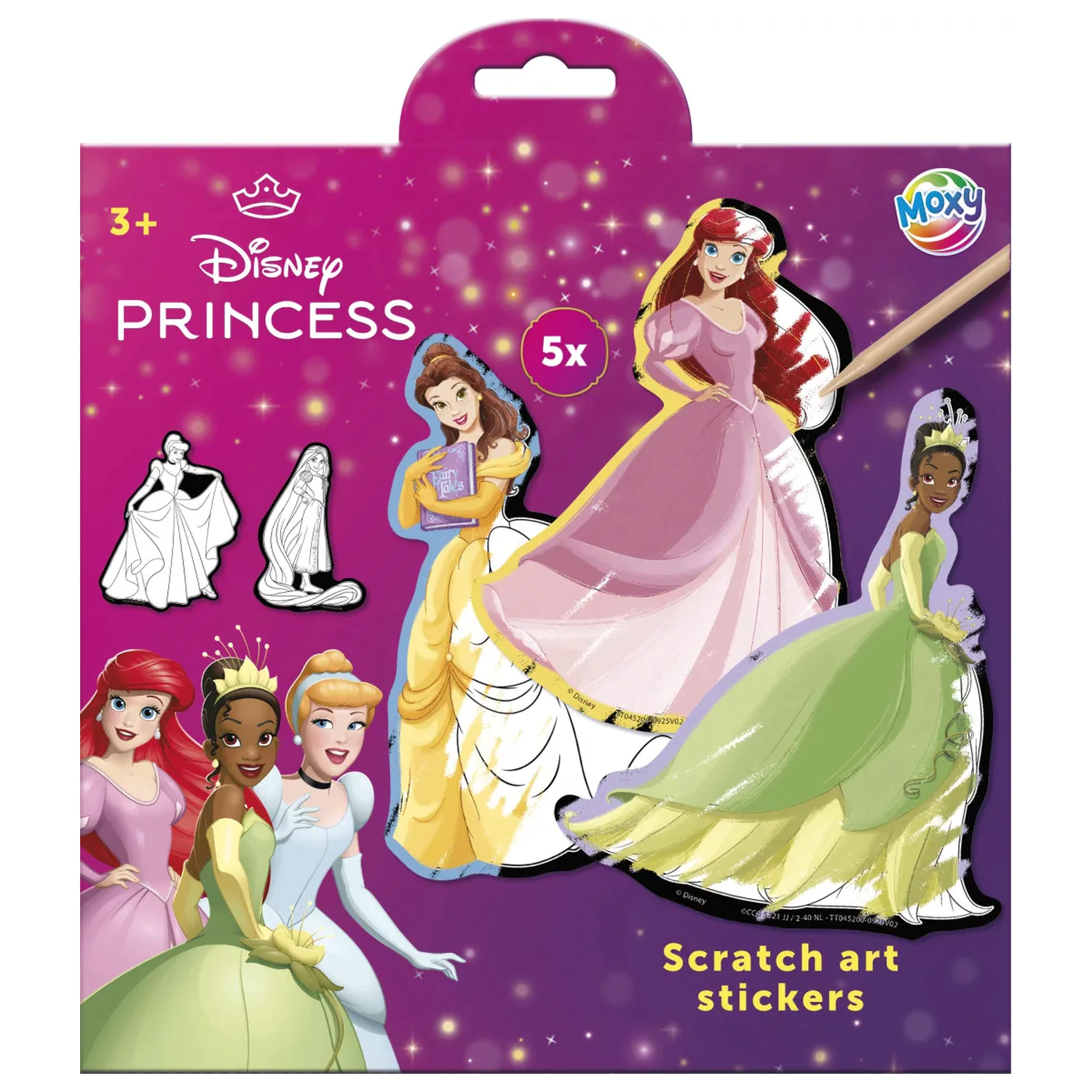 Disney Princess Fairytale scratch art stickers 5 bucati poza produsului