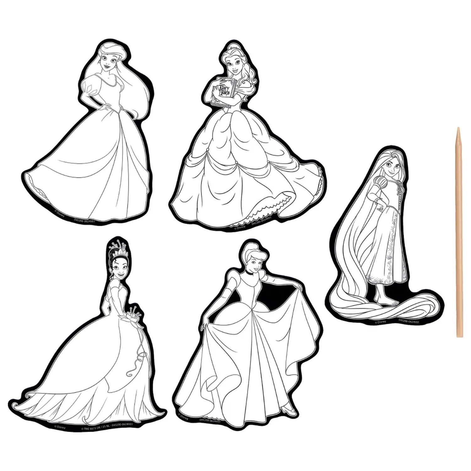 Disney Princess Fairytale scratch art stickers 5 bucati poza produsului