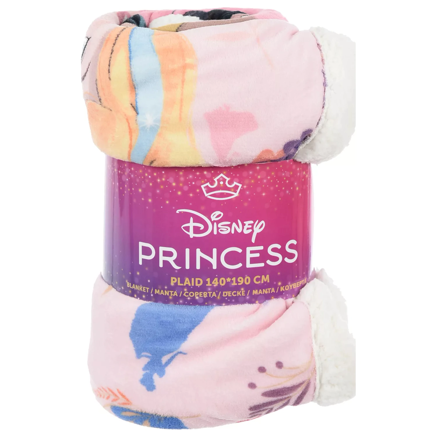 Patura sherpa Disney Princess Floral Fantasy 140x190 cm poza produsului