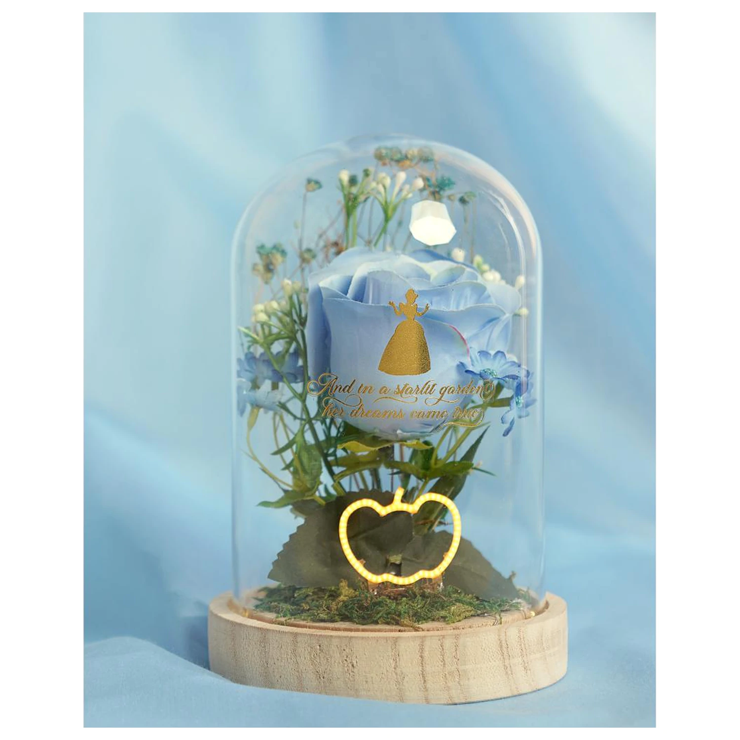 Disney Princess Cinderella Floral Cloche with a Neon Light poza produsului