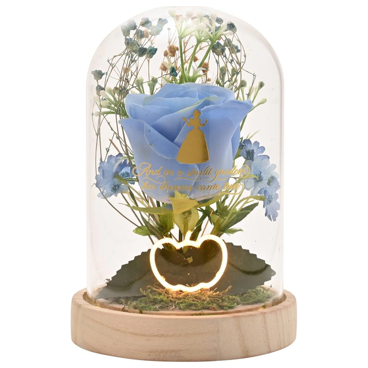 Disney Princess Cinderella Floral Cloche with a Neon Light poza produsului