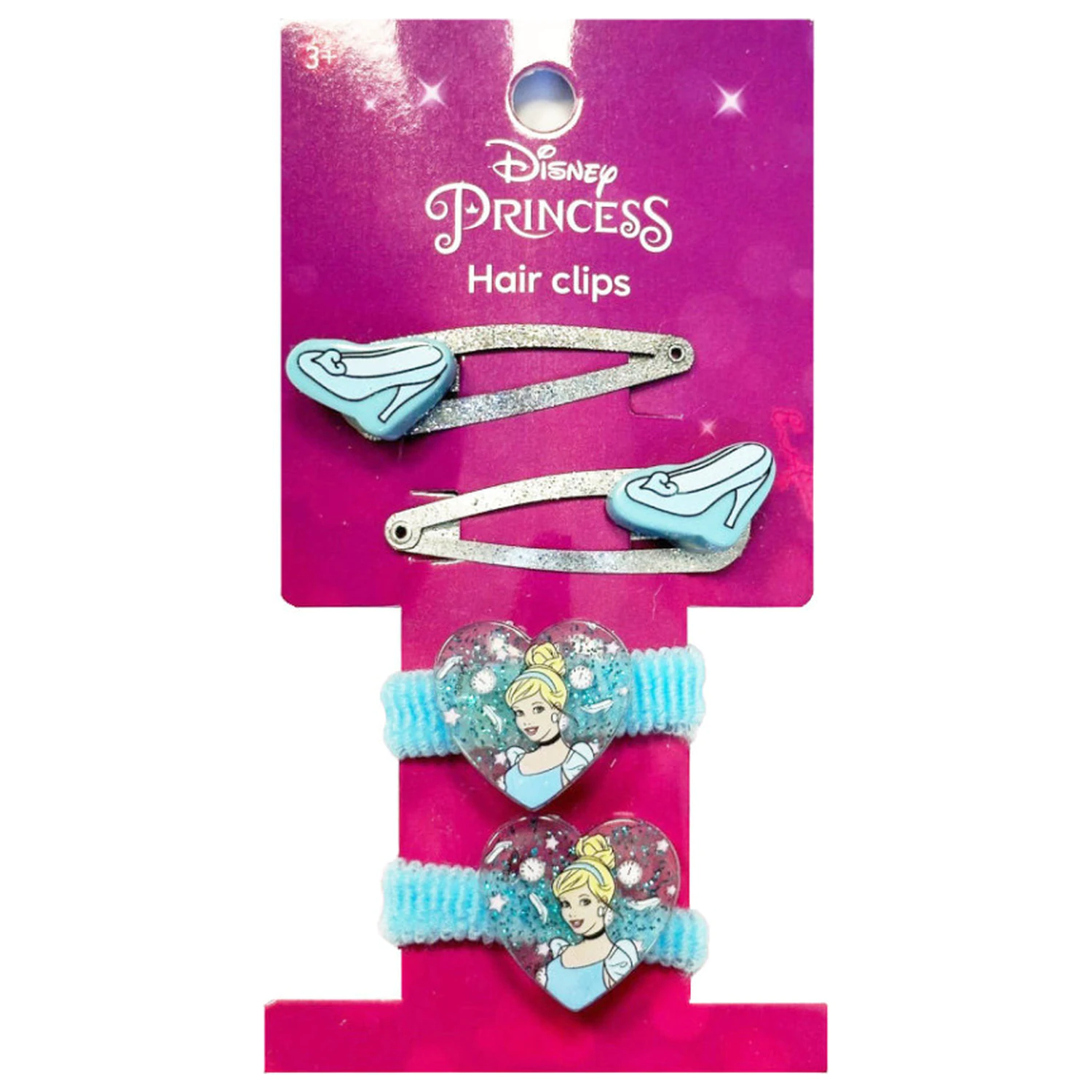 Disney Princesses, Cinderella Glam Clema de par si set elastic din 6 piese poza produsului