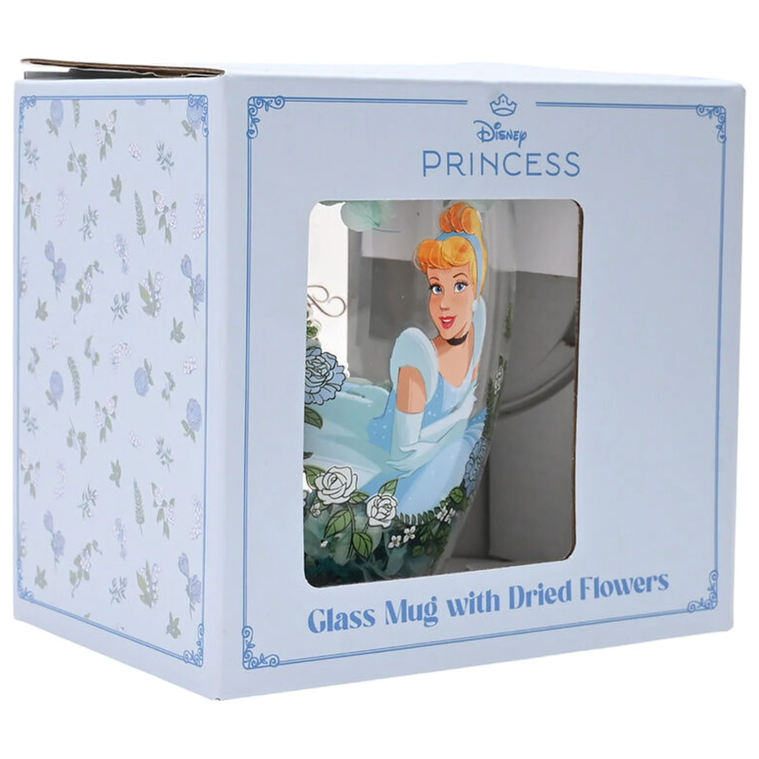 Disney Princess Cinderella Pahar de sticlă cu flori uscate 300 ml poza produsului
