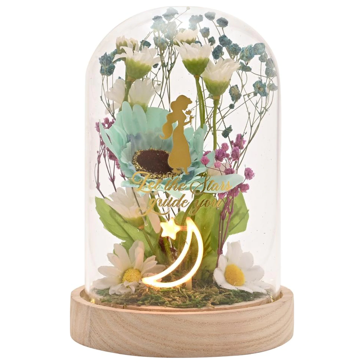 Disney Princess Jasmine Floral Cloche cu o lumină neon poza produsului