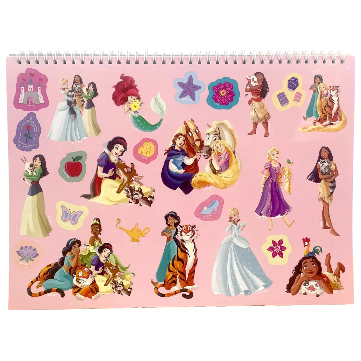 Disney Princesses Life A/4 spiral caiet de schite 40 de coli cu autocolante poza produsului