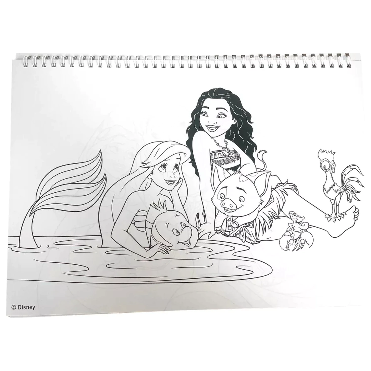 Disney Princesses Life A/4 spiral caiet de schite 40 de coli cu autocolante poza produsului