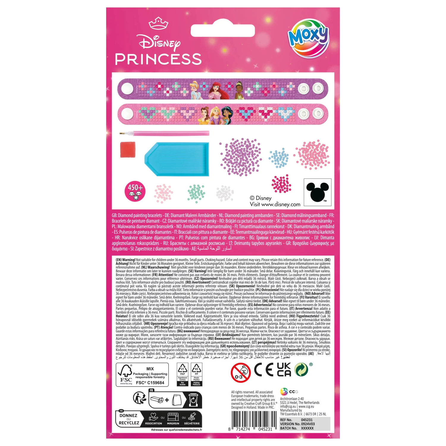 Disney Princess Moxy Diamond Dot Set Brățară 2 piese poza produsului