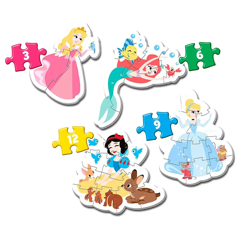 Disney Princess Primul meu puzzle 3-6-9-12 piese poza produsului