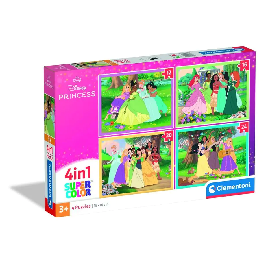 Puzzle Disney Princess 12+16+20+24 piese poza produsului