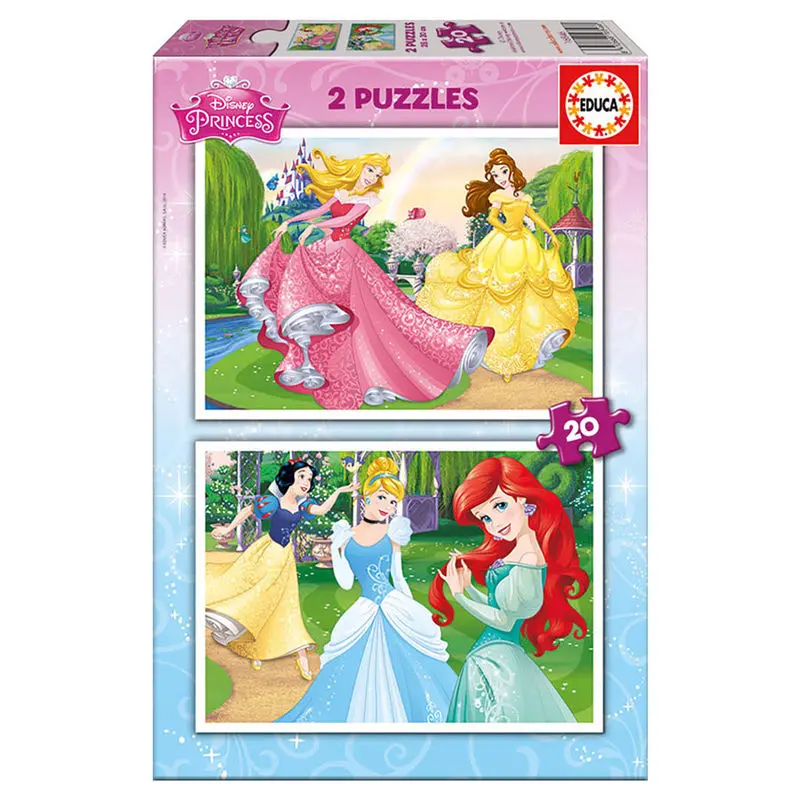 Disney Princess puzzle 2x20 piese poza produsului