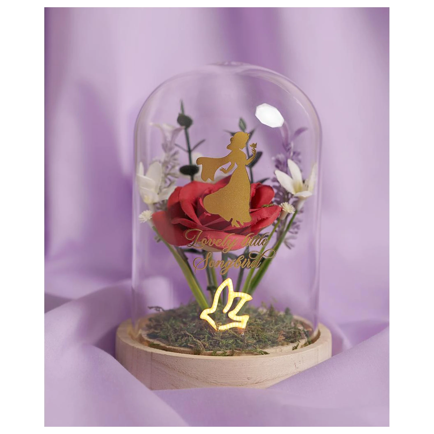 Disney Princess Snow White Floral Cloche cu o Neon Light poza produsului