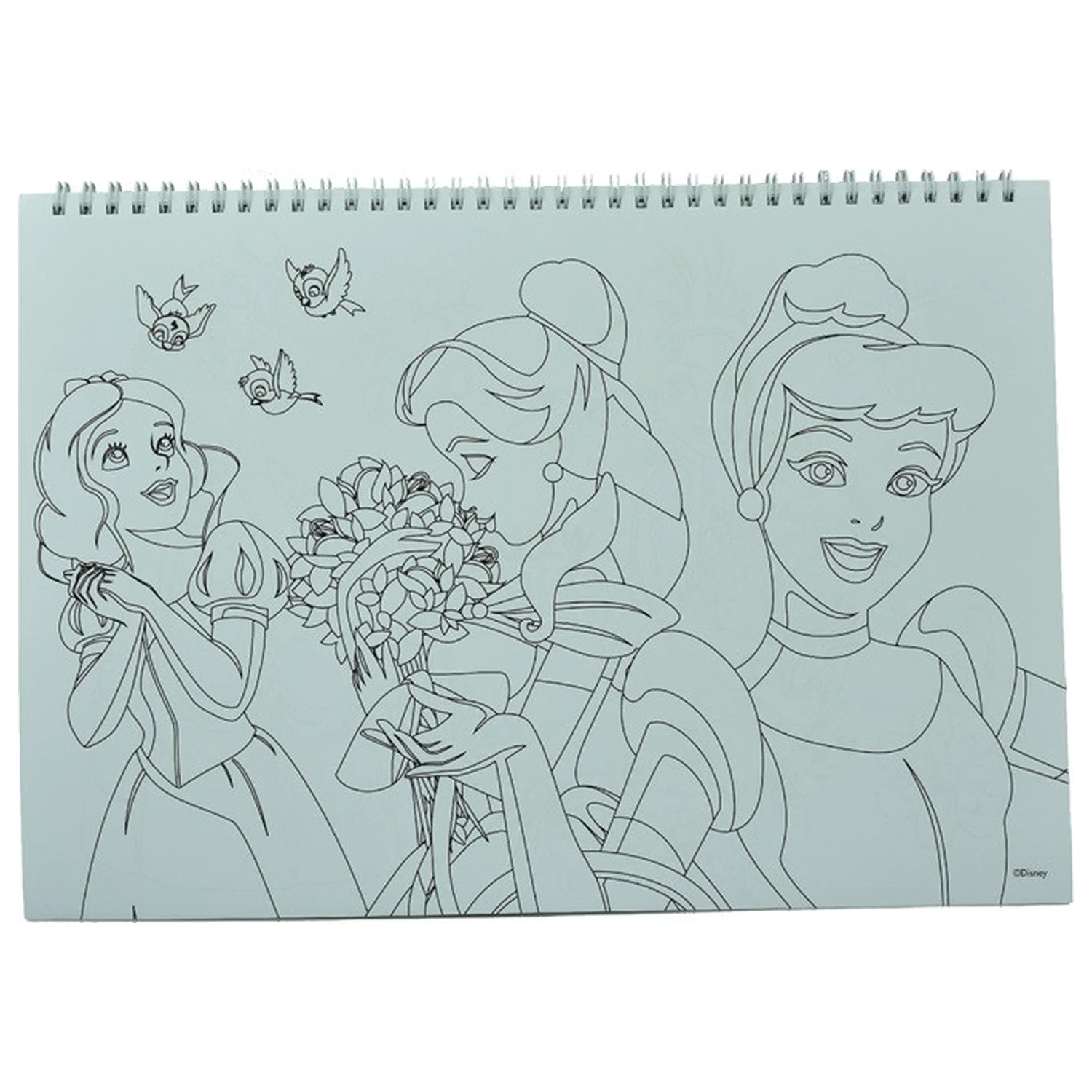 Disney Princess Spring A/4 Caiet de schițe spiralat cu 40 de coli și autocolante poza produsului