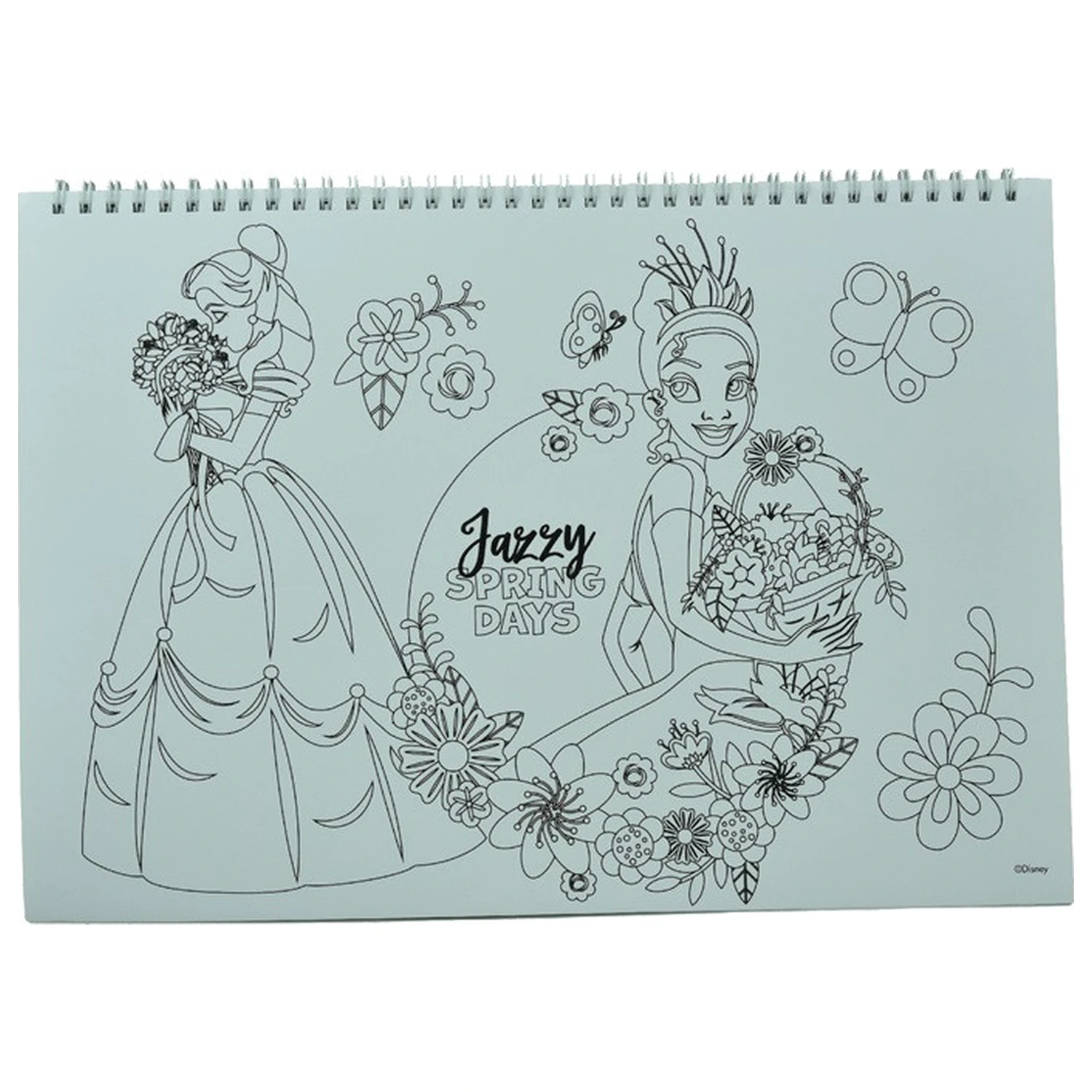 Disney Princess Spring A/4 Caiet de schițe spiralat cu 40 de coli și autocolante poza produsului