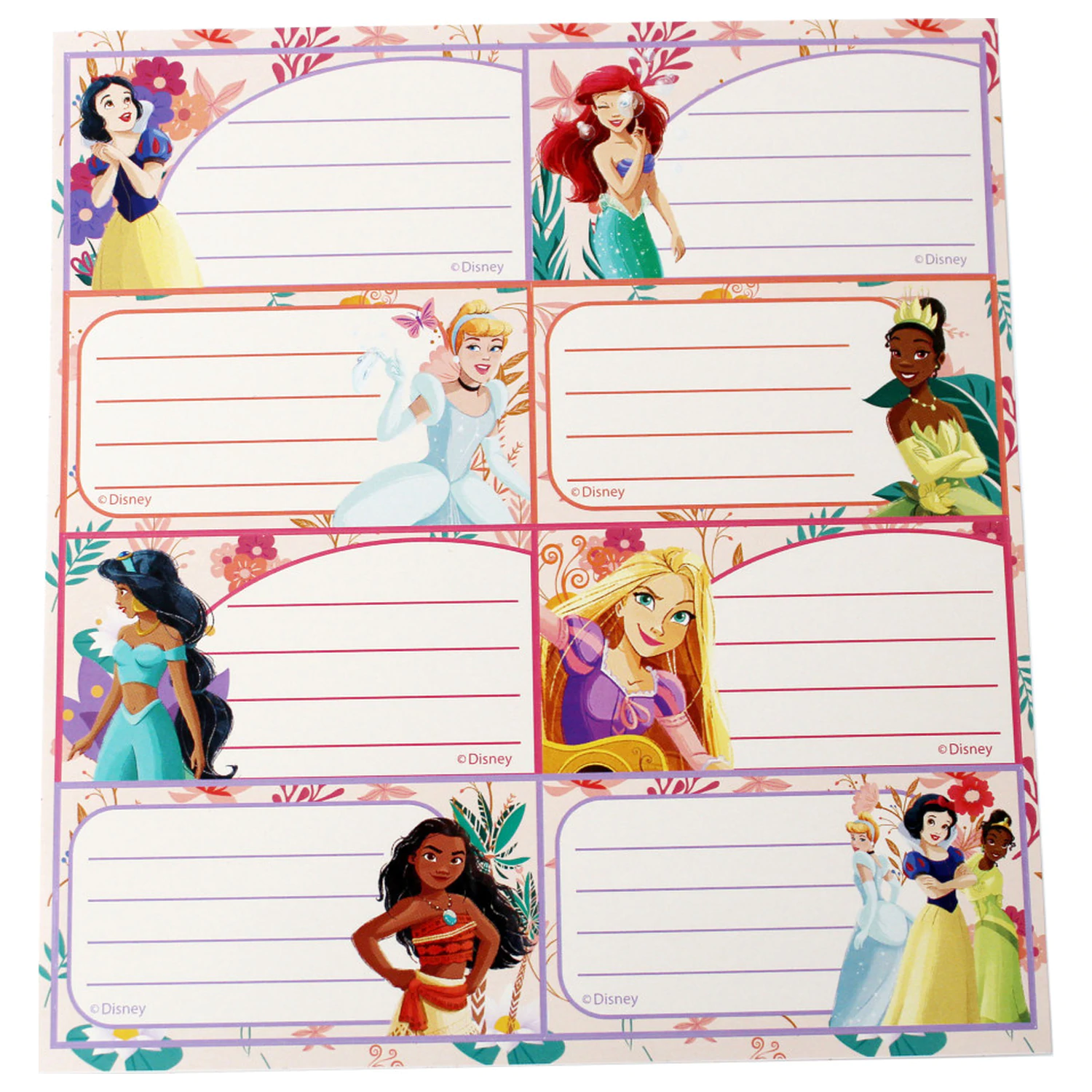 Disney Princesses Spring Eticheta Caiet 16 bucati poza produsului