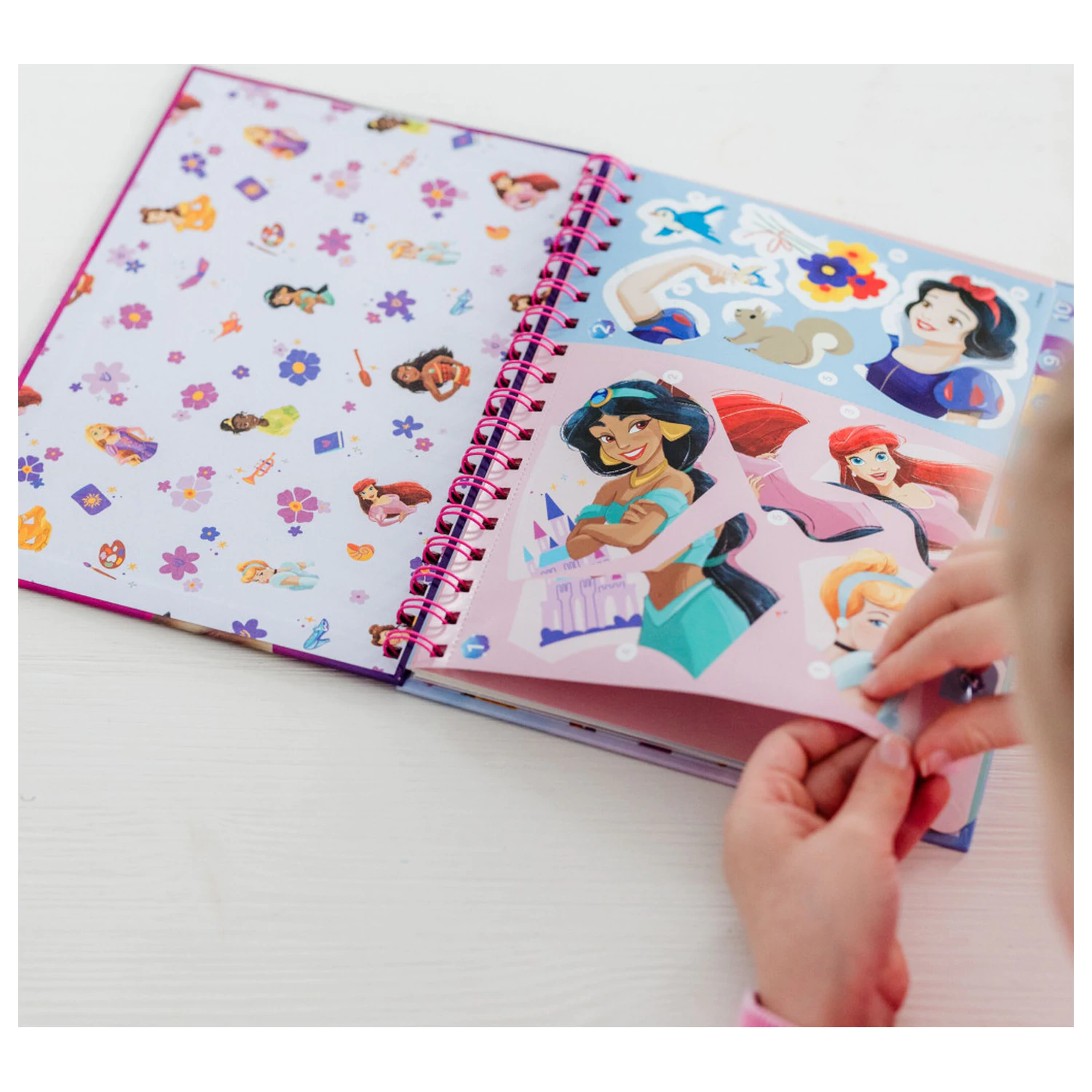 Disney Princess Story Puzzle Sticker and Coloring Set poza produsului